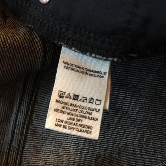 We The Free People Black Distressed Jean Skirt 27 - Picture 8 of 8